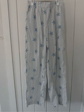 Light Blue Star Print Pants